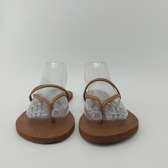 Volcom Strappy Women's Beige Brown Flat Sandals Size 8 - 8.5 - Picture 3 of 9